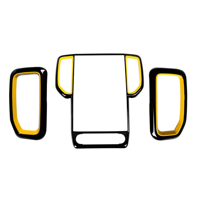 Для Ford Ranger 2025 Накладка на декоративную рамку экрана воздуховыпускного отверстия центральной консоли, наклейка, аксессуары для интерьера автомобиля, комплекты из АБС-пластика