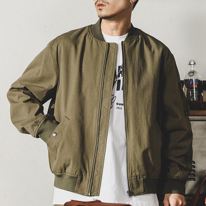 Jay Leno American Tooling Vintage Classic Detroit Jacket Men's Short Stand-Up Collar Pilot Jacket Men's