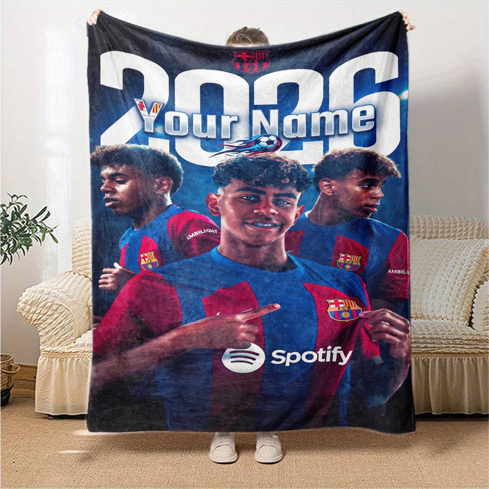 Yamal Personalized Name Blanket Multi-purpose Customizable Blanket Comfortable Perfect for Bed Couch Office Chair Home Decor for All Occasions