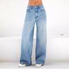 High-waisted Baggy Wide-leg Women's Floor Jeans