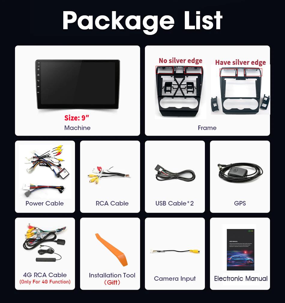 Android 14 For Subaru Forester 4 SJ 2016 - 2018 Car Radio Multimedia Player Navigation CarPlay Android Auto 4G GPS Touch Screen