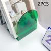 1 Pair Clear Acrylic Bookends Non-Skid Book End For School Library And Desktop Organizer, Acrylic Book Ends For Book Shelves