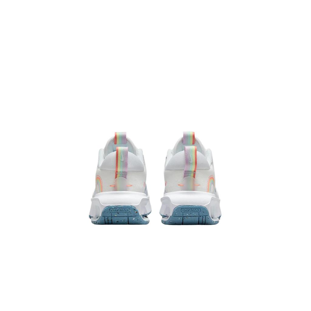 Nike Air Max Interlock SE PS белые потертые синие радужные детские кроссовки Crimson-Bliss Aura DM1212-100