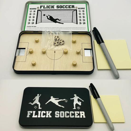 Travel Wooden Board Game Baseball Rugby Flick Soccer Knuckle Dice Game Multi-Players Interactive Desk