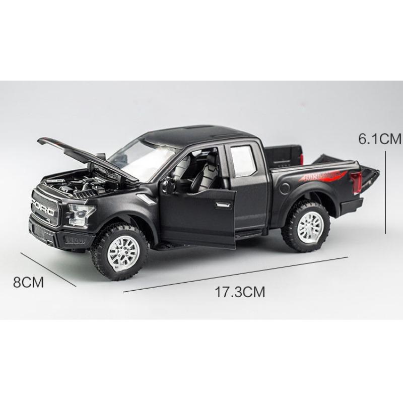 1/32 Ford Raptor F150 Big Wheel литой литой автомобиль модель со звуком и светом инерционный автомобиль игрушки для детей рождественские подарки