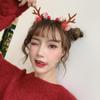 Fluffy Plush Christmas Headband Christmas Hat Children Headwear Cartoon Santa Claus Hairband