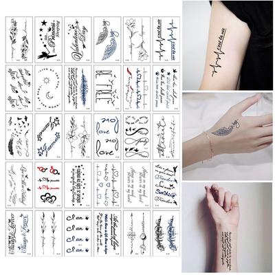 Tatouage Temporaire Ключицы Поддельные Татуировки Наклейки Для Боди-Арта Временные Татуировки Наклейки