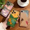 Эстетичный пейзаж маслом Чехол для телефона iPhone17,16,15,14,13,12,11 Plus,Pro Мягкий силиконовый Черный чехол