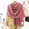 Women'S Thick Warm Solid Color Scarf Autumn And Winter New Style Cashmere Scarf Versatile Wool Scarf