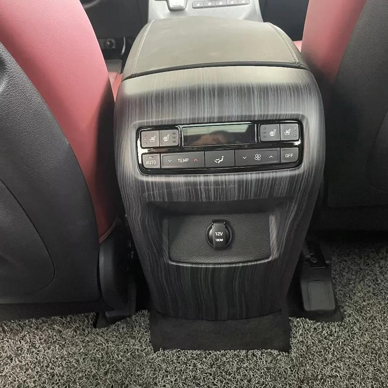 For Hyundai Palisade - Carbon Fiber Style Rear Air Condition Decoration Armrest Box Rear Air Vent Frame Trim Cover