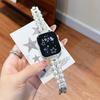 Элегантный женский ремешок с жемчугом и бриллиантами для Apple Watch Series 11 10 9 8 7 6 SE3 5 4 Ultra3 iwatch 46/49/45/44/42/41/40/38мм Браслет