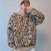 Unisex American Retro High Street Leopard Sweater - Cool Hip-Hop Style, Warm Knit, Loose Fit