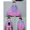 Ethnic Style Blue White Porcelain Faux Cashmere Scarf For Women Winter Autumn Travel Gift
