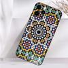 M-Марокканская плитка Чехол для телефона Для iPhone 16,15,14,13,12,11 Plus,Pro Max,XS,X,XR,SE,Mini,8,7 Мягкий силикон Черный чехол