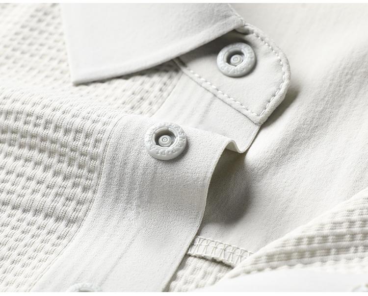 Summer Smooth Zipper Pocket Cool Men's Short sleeved Polo Shirt