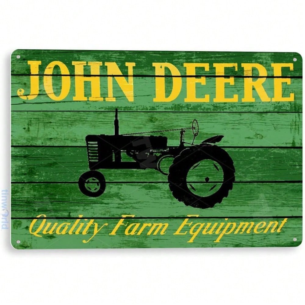 DORA Металлическая табличка Винтажная металлическая табличка с трактором John Deere Декор для стены фермерского гаража