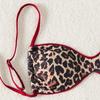 1011 new European and American leopard print lace-up swimsuit women's three-point sexy bikini vacation beach hot spring swimsuit