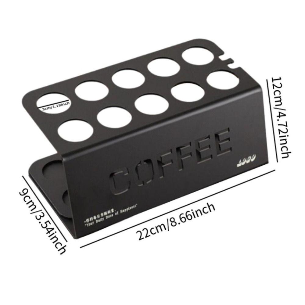 High Quality Metal Coffee Cell Stand with 10 Holes Coffee Bean Separator Storage Layer Glass Placement Display Rack