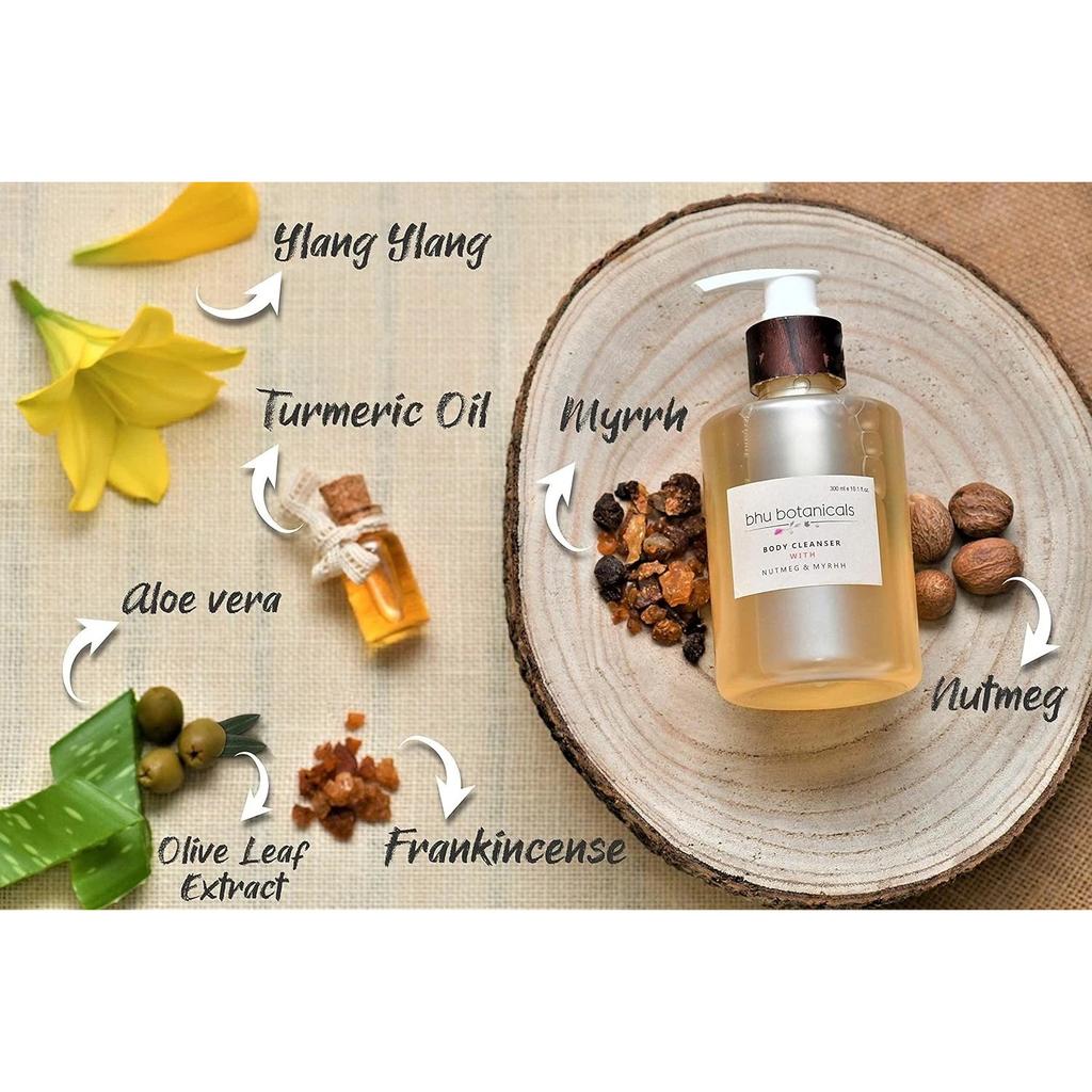 Bhu Botanicals Body Cleanser With Nutmeg, Myrhh 300ml