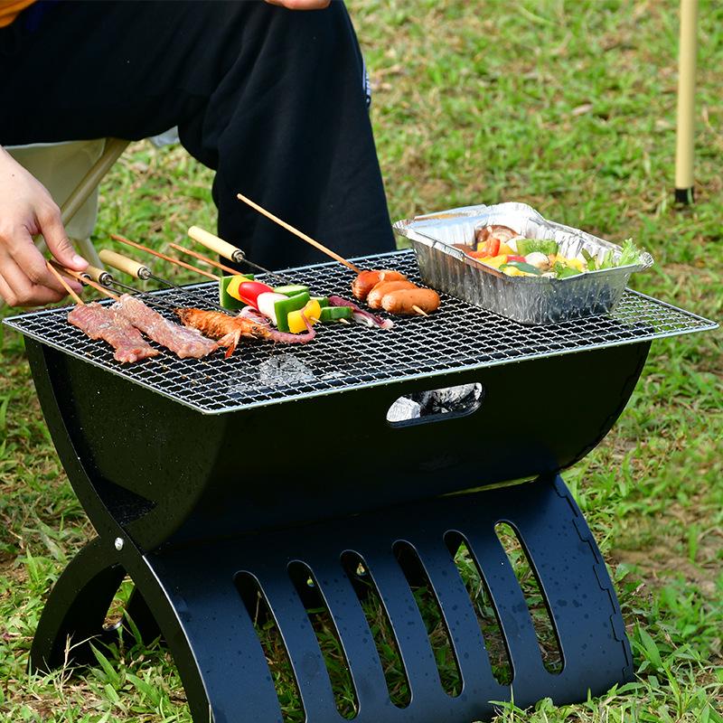 Forest People Stainless Steel BBQ Grill Net - Square Flat Outdoor Barbecue Mat