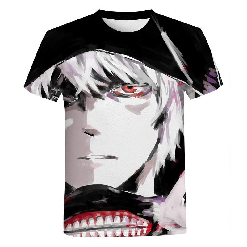 Футболка с рисунком Tokyo Ghoul для мужчин и женщин, летняя новая футболка для отдыха, модная уличная футболка в стиле Харадзюку, футболки