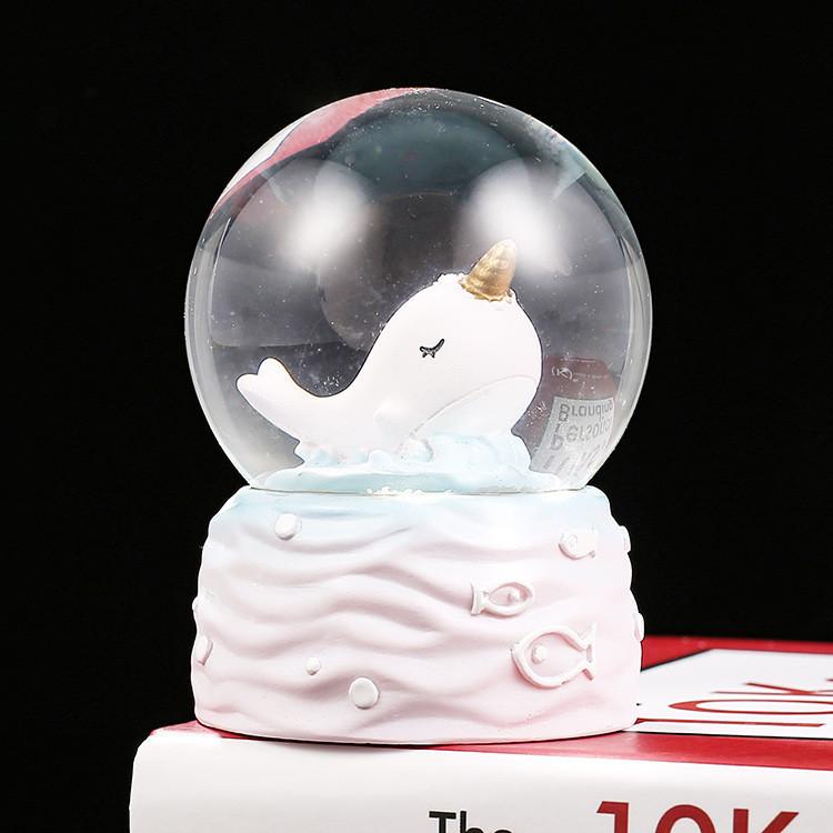 Милый фиолетовый лавандовый медведь, светящийся мини-кристальный шар, подарок на день рождения ребенка, настольное полимерное украшение