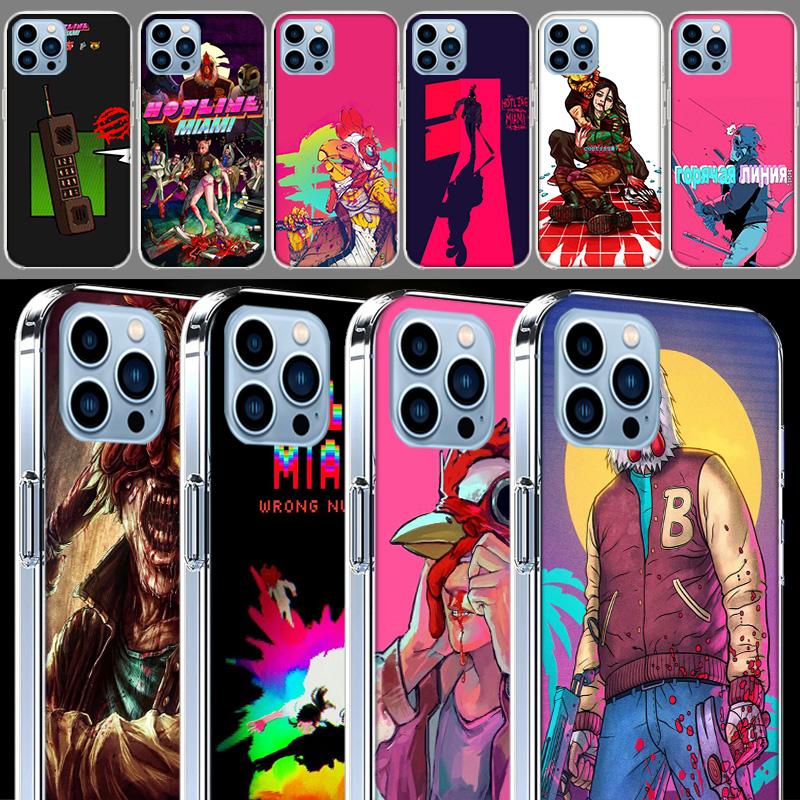 Game Hotline Miami Cases Phone Case For Iphone 17E 16E 17 Air 16 Pro Max 15 Pro 14 Plus 11 13 12 Mini Cover Cases Compatible wit