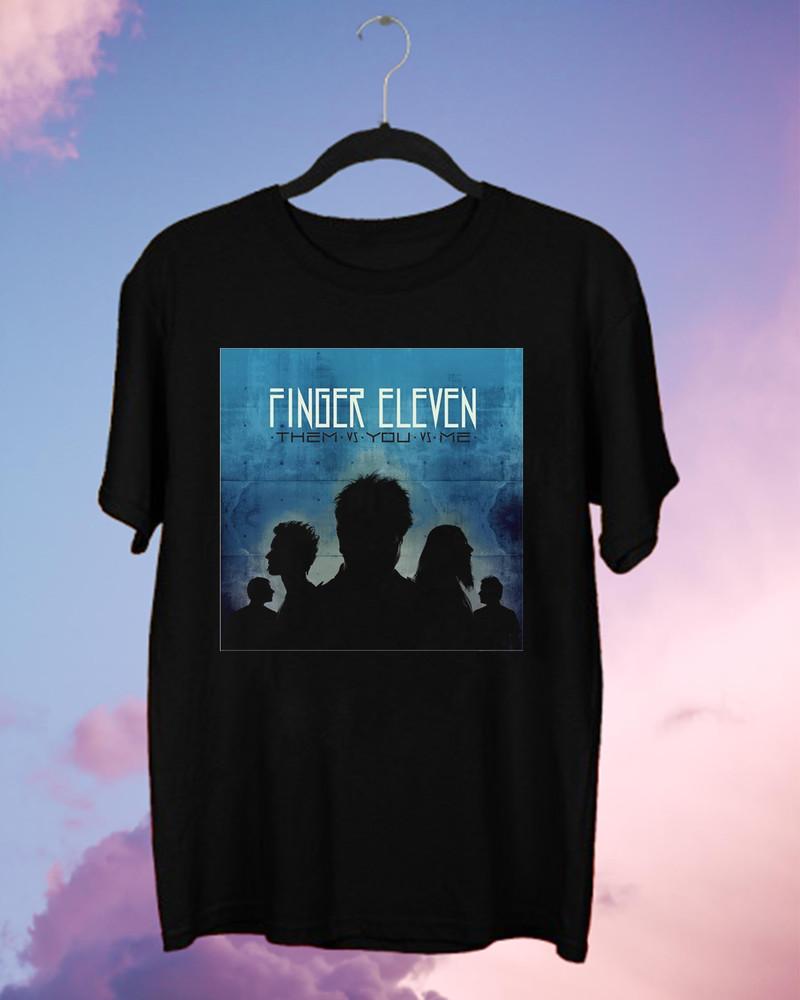 Them Vs You Vs Us by Finger Eleven Band Black Cotton T Shirt Size S-5XL Unisex T-Shirt