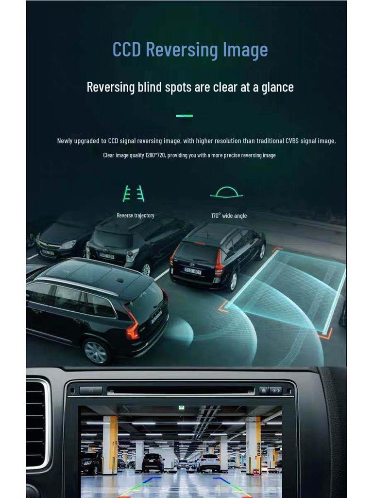 Универсальная откидная камера заднего вида с траекторией для моделей VW: Tange, Magotan, Lamando, Golf 7, Golf 8, Beetle.