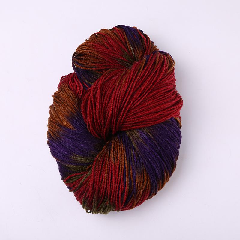 Четырехпрядная крашеная акриловая пряжа, ручной работы, DIY, рельефная пряжа