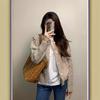 Retro Lazy Wind Knitted Cardigan Women's Autumn Spring and Winter New Loose Short Sweater Jacket Top Trendy