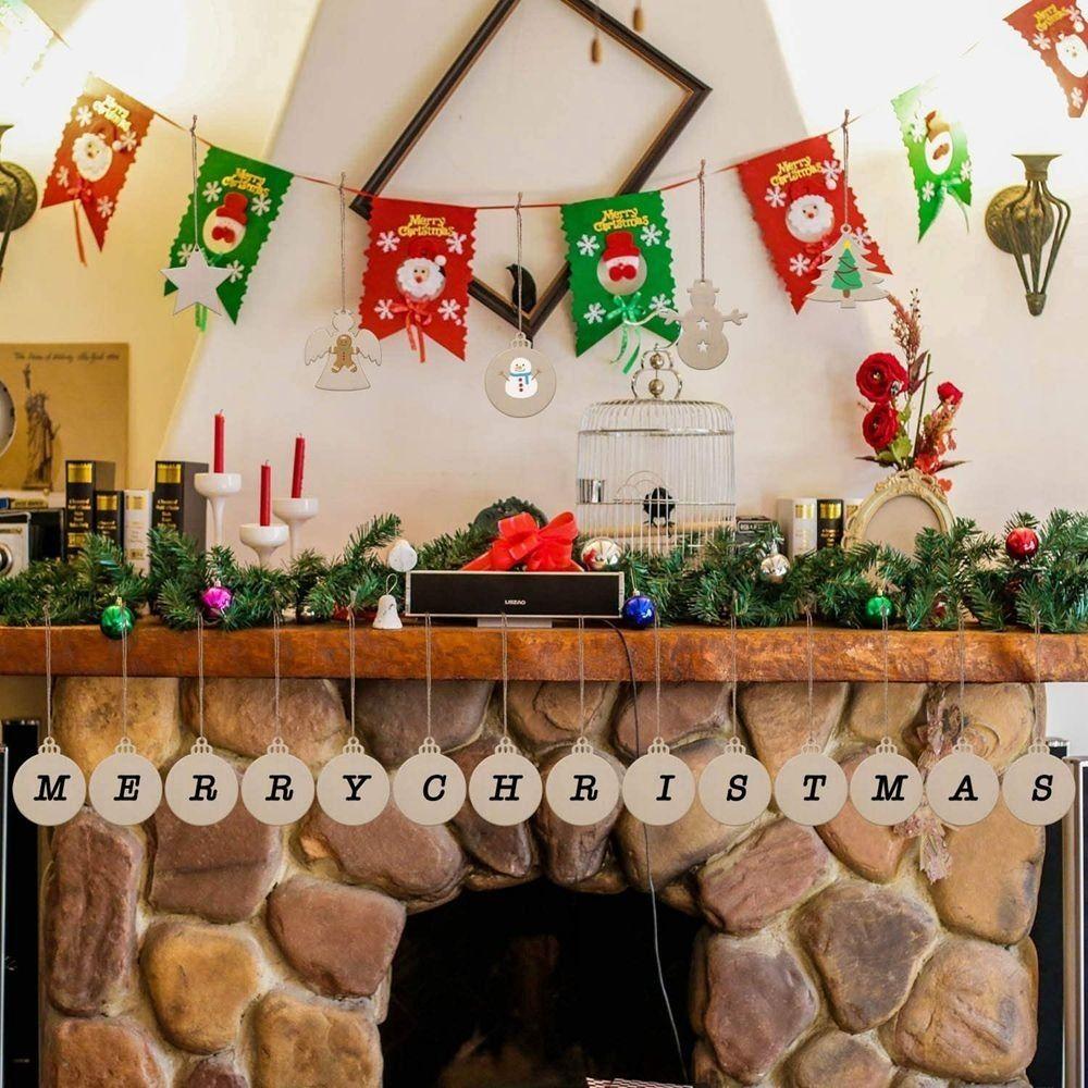 Christmas Tree Ornaments Christmas Decorations Christmas Tree Pendant Wooden Tags Wooden Slices