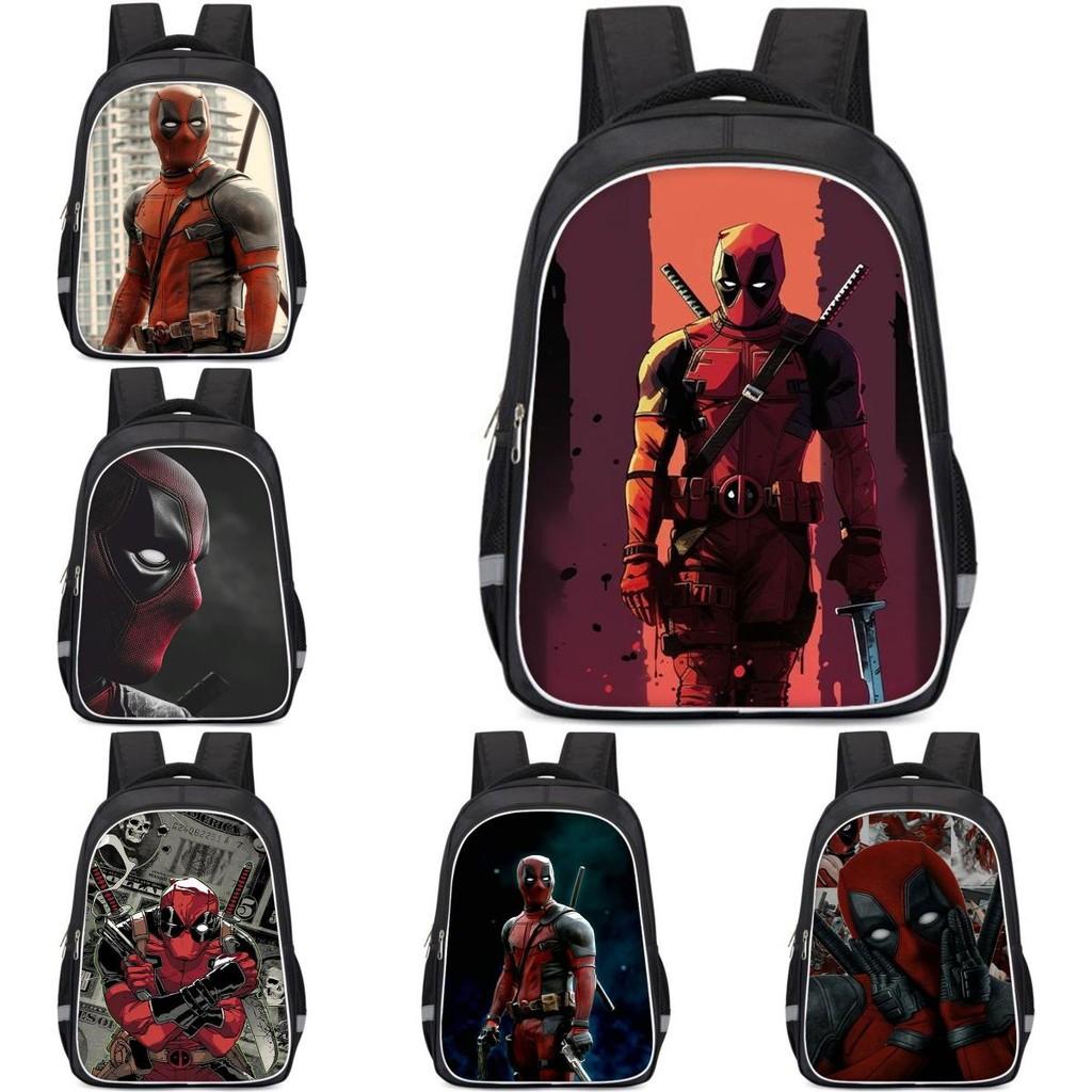 Spacious Deadpool Oxford Cloth Backpack For Kids School Lightweight And Durable