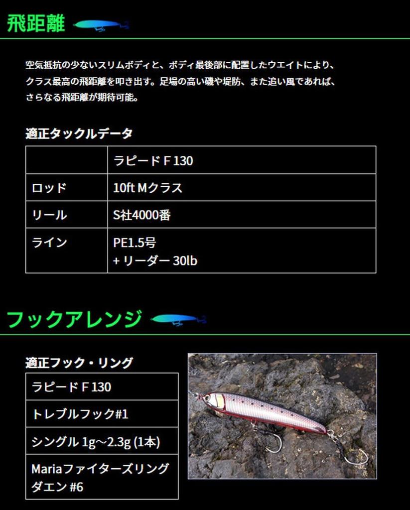 Приманка Maria Pencil Bait Rapido F130 130 мм 30 г Keimura Slit Glow B24D Приманка