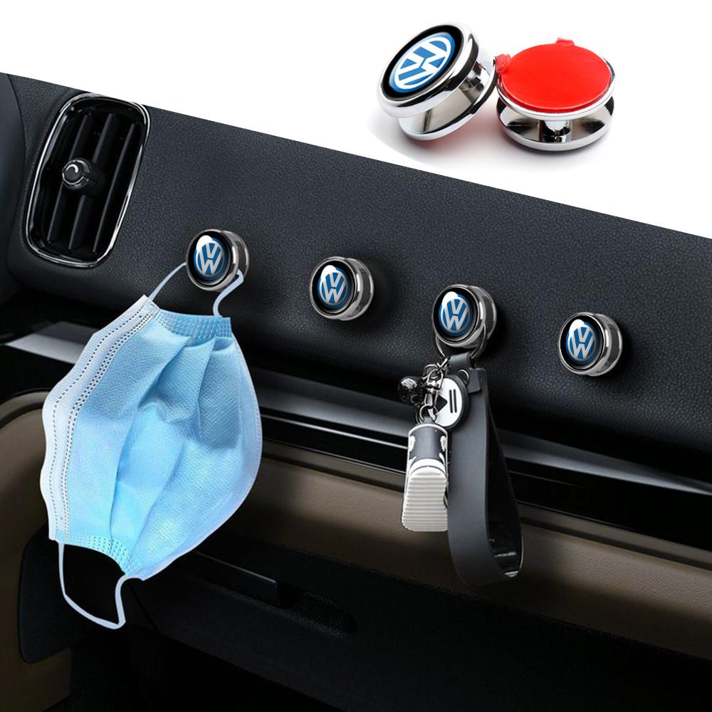 1pcs Car small Hook Self Adhesive Multifunctional Metal Hooks Stickers For VW Volkswagen Golf 5 6 7 Polo Passat Tiguan Jetta D333
