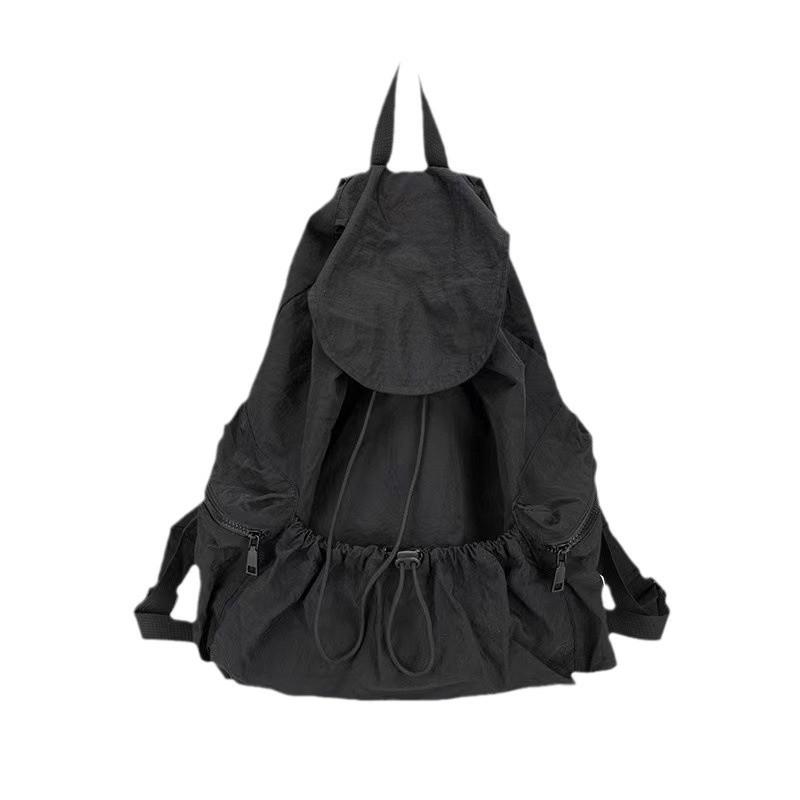 Модный рюкзак, практичный, большой емкости, завязывающийся на шнурок, нишевый, повседневный и легкий, для мужчин и женщин, можно носить с собой, рюкзак из стираной ткани