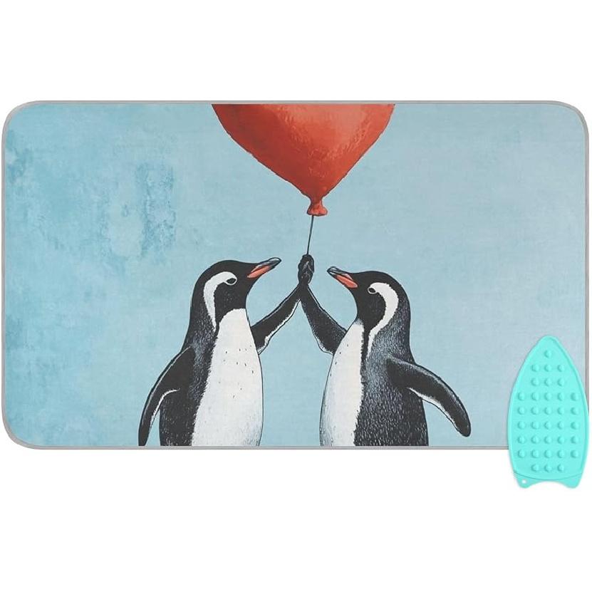 Коврик для глажки для стола Портативное дорожное одеяло для глажки Чехлы для гладильной доски Коврик для прессования Подушки для термопресса 27,6x47,2 дюйма Серые цветы