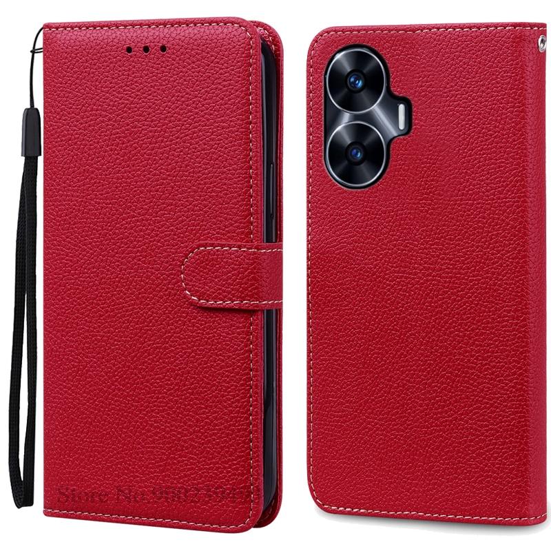 Для Realme C55 Чехол Кожаный Флип Кошелек Чехол Для Realme C55 Чехол Защитный Чехол Coque Fundas Shell