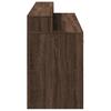 LED Desk in Brown Oak Look 160x55x91 cm Particleboard