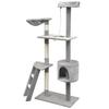 Cat Tree - vidaXL - 150 Cm - Grey - Sisal - Soft Plush