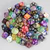 Набор из 100 случайных игральных костей для ролевой игры DND, игровые кости разных цветов, многогранные игральные кости D4/D6/D8/D%/D10/D12/D20