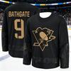 Unisex Ice Hockey Training Suit - Penguin Team 3D Printed Breathable Moisture-Wicking Black Long-Sleeved Basketball Jersey Kids