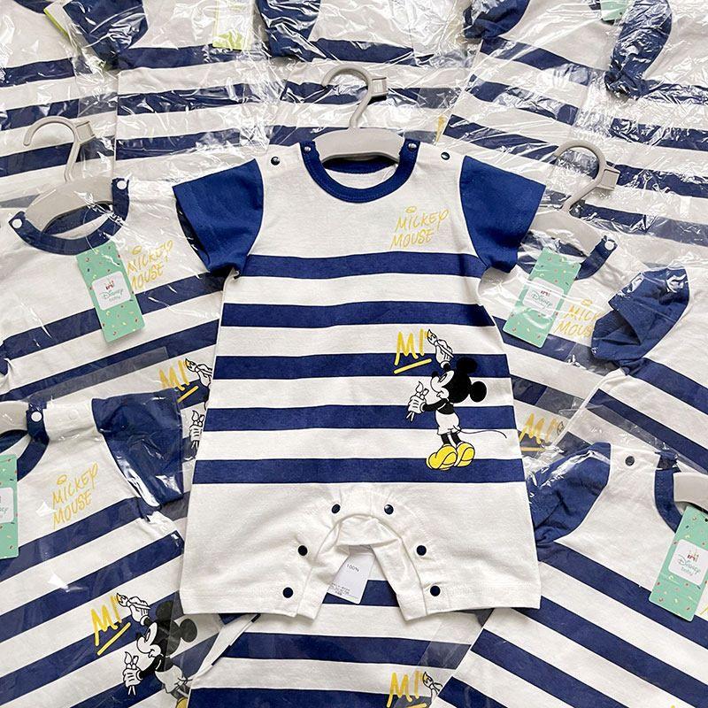 Japanese D-Brand Qiqi Baby Summer Short-Sleeve Romper Onesie Cotton 70-80