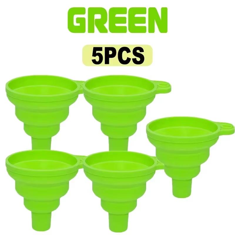 1/2/4PCS Silicone Collapsible mini Foldable Funnel  Portable Funnels for Fuel Hopper Beer Oil Kitchen Accessories Tools Items