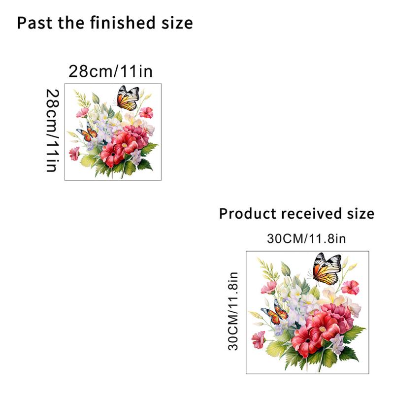 Butterflies Surround Flowers Toilet Sticker Home Decoration Toilet Lid Wc Universal Waterproof Decals Bathroom Accessories