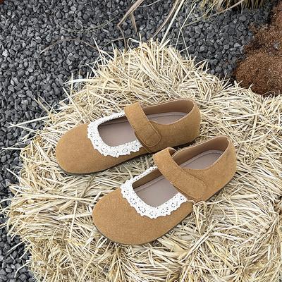 Модная весенняя новая женская обувь на плоской подошве, модная, с круглым носком, с неглубоким вырезом, из замши, с мягкой подошвой, противоскользящая, износостойкая, одинарная обувь