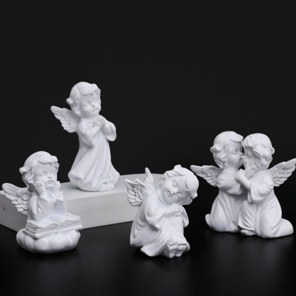 Resin Crafts European Style High Quality Sculpture Flower Fairy Angel Figurine Desktop Ornaments