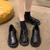 Модные японские туфли-лоферы JK на платформе для женщин 2024 года, весна-осень, новые дизайнерские черные туфли из искусственной кожи, женские модные повседневные туфли-лодочки