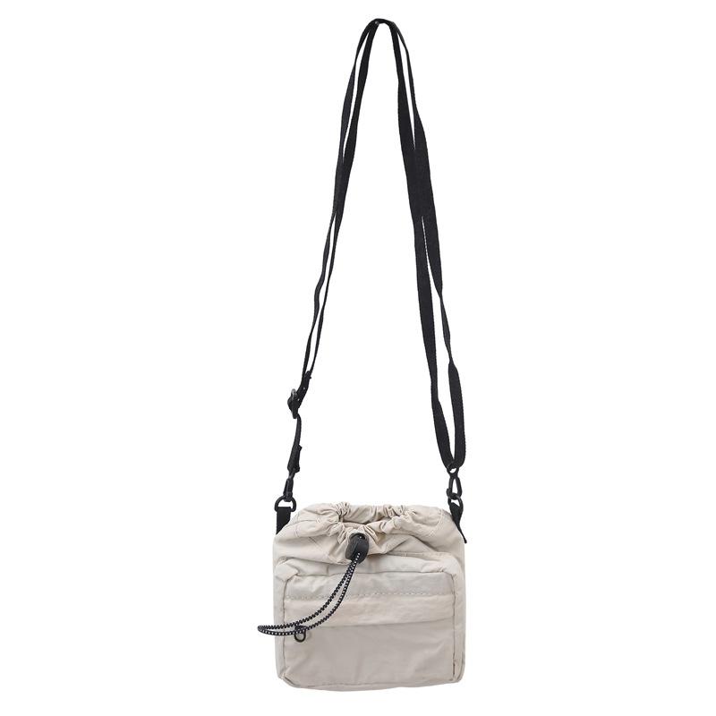 Original versatile mobile phone bag dopamine color scheme pleated drawstring bag fashionable and lightweight shoulder messenger bag