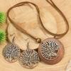 3 Pcs Earrings Plus Necklace Bohemian Style Set Design Matching Daily Outfit Party Accessories